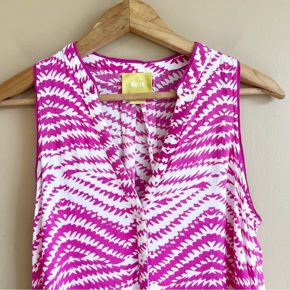 Sold Anthropologie MAEVE Ada Fuschia Sleevless Swing Top Size 4 - Picture 3 of 8